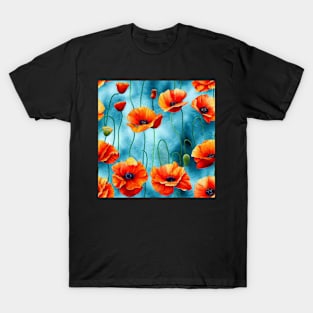 Watercolor poppy flower T-Shirt